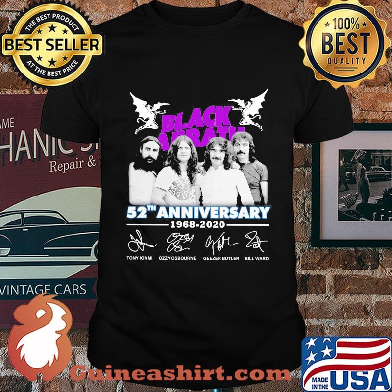 Black sabbath 52th anniversary signatures shirt