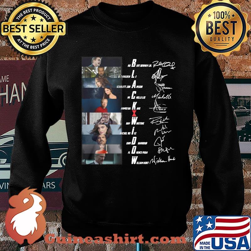 Black widow movie characters signatures s Sweater