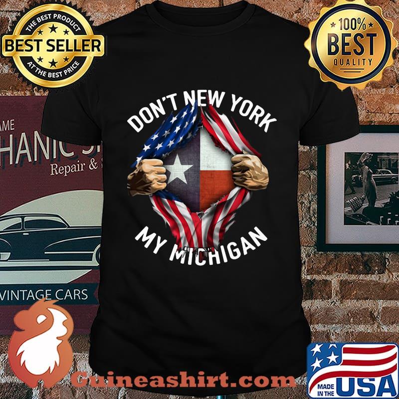 Blood insides don't californicate my michigan american flag independence day shirt