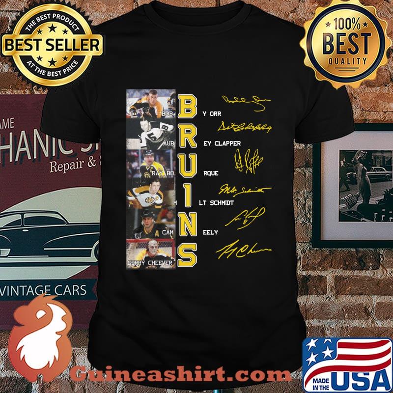 Boston bruins hockey players signatures shirt