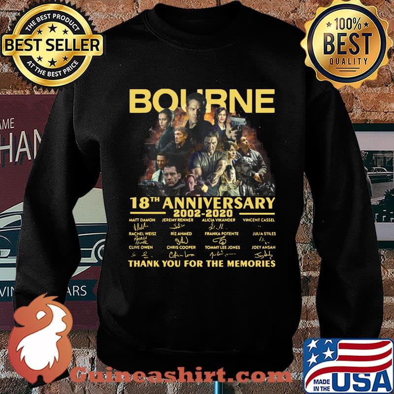 Bourne 18th anniversary 2002 2020 thank you for the memories signatures s Sweater