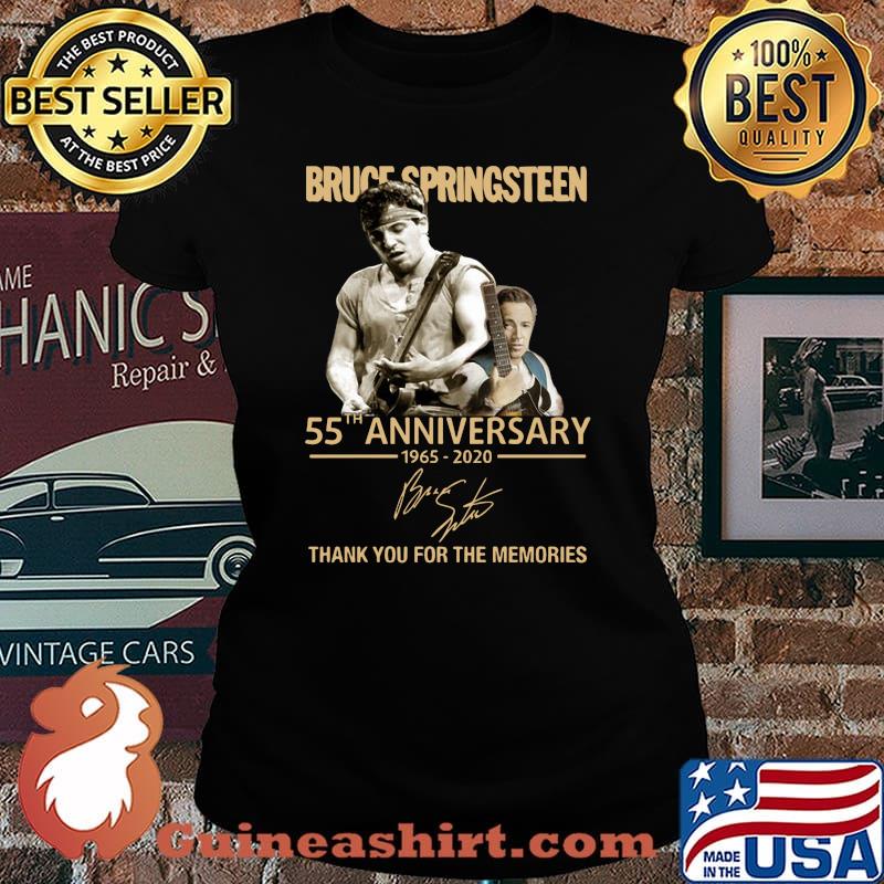 Bruce springsteen 55th anniversary 1965 2020 thank you for the memories signature s Laides tee
