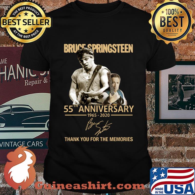 Bruce springsteen 55th anniversary 1965 2020 thank you for the memories signature shirt