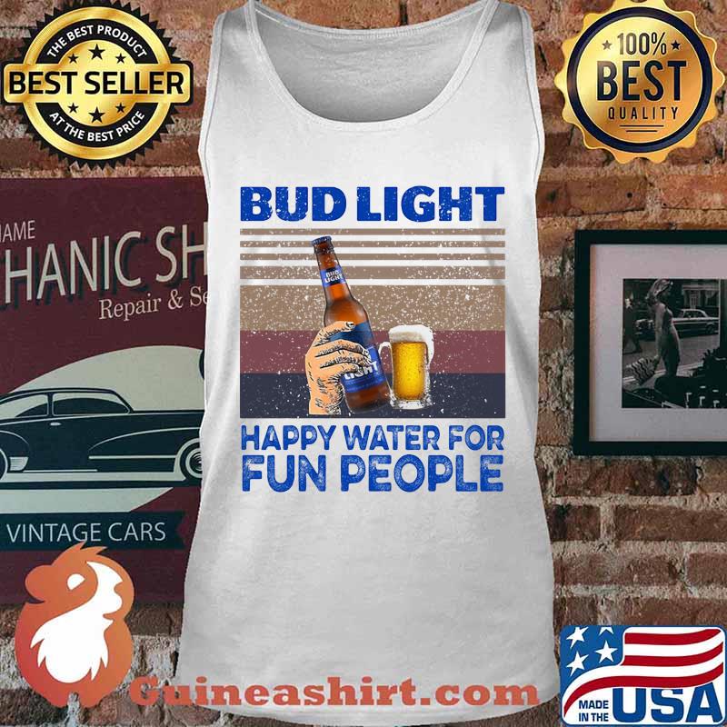 Bud light happy water for fun people vintage retro s Tank top