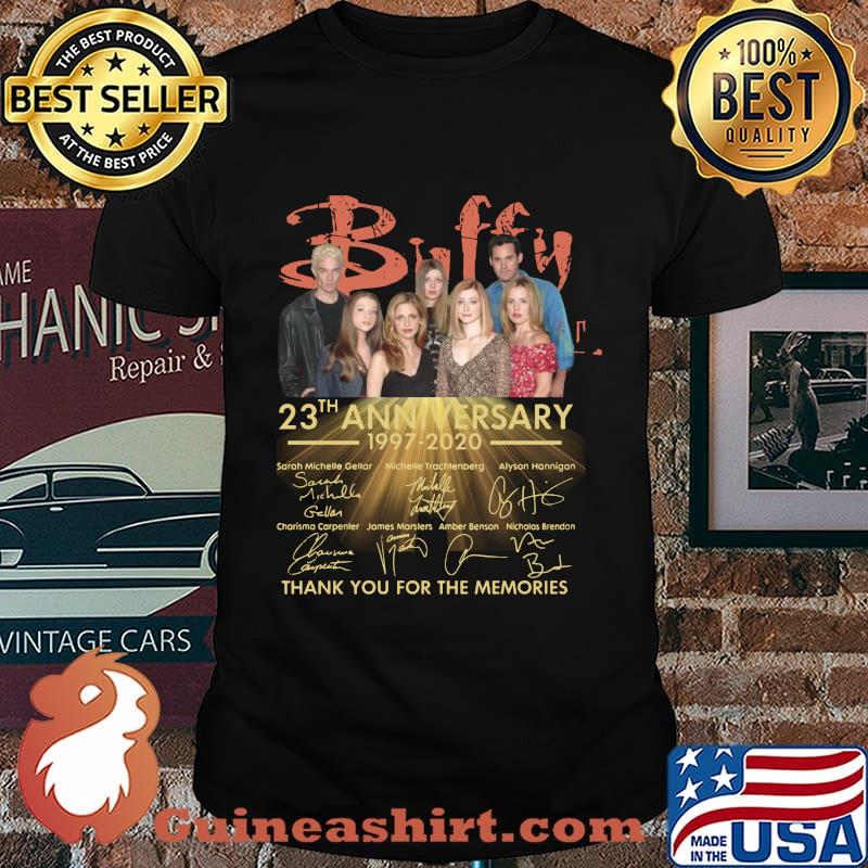 Buffy 23th anniversary 1997 2020 thank you for the memories signatures shirt