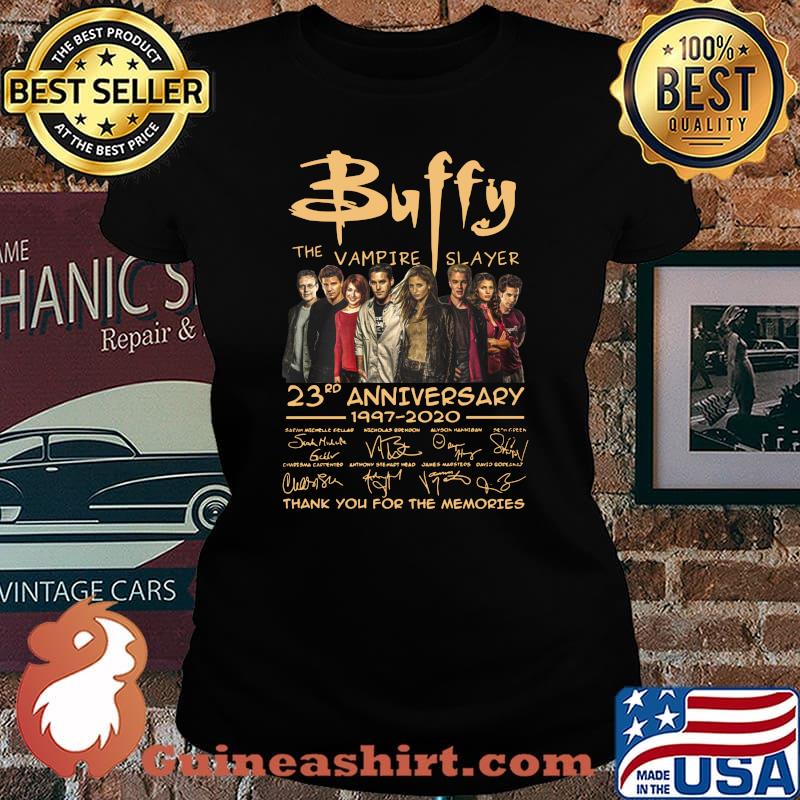 Buffy the vampire slayer 23rd anniversary 1997 2020 thank you for the memories signatures s Laides tee
