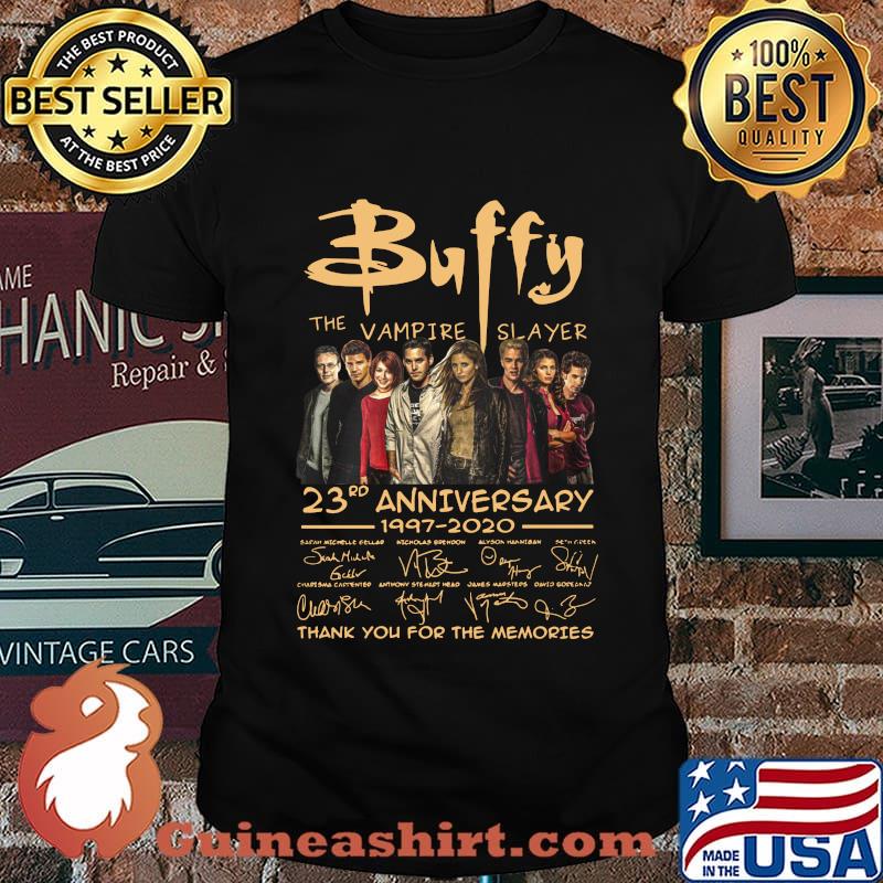 Buffy the vampire slayer 23rd anniversary 1997 2020 thank you for the memories signatures shirt