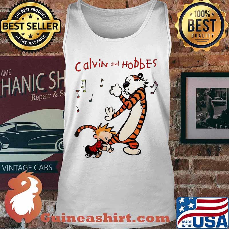Calvin and hobbes singing s Tank top