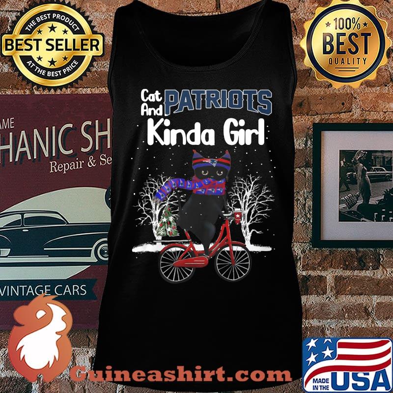 Cat and new england patriots kinda girl christmas s Tank top