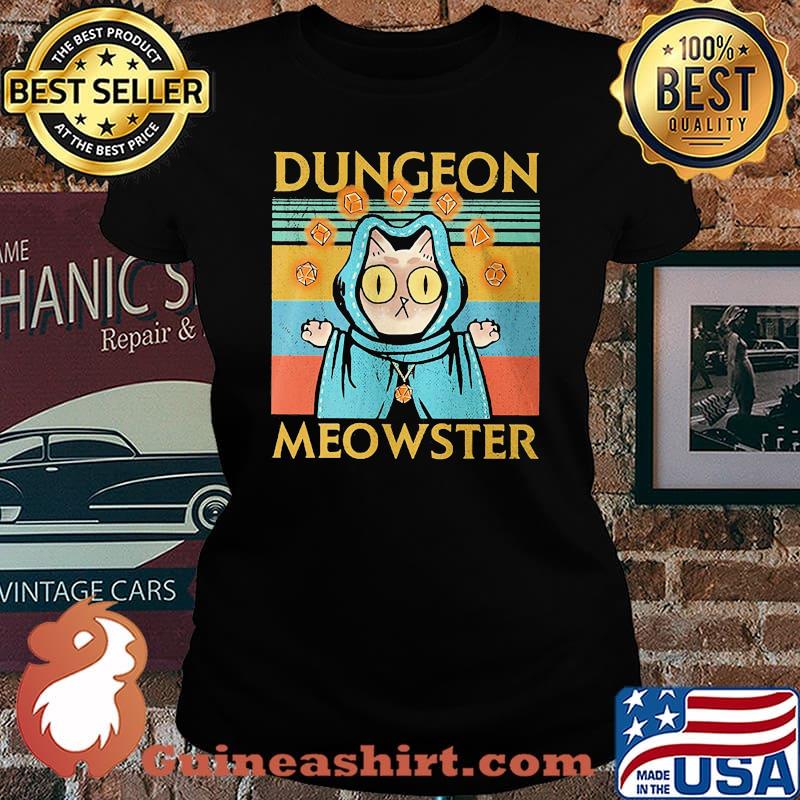 Cat witch dungeon meowster vintage retro s Laides tee