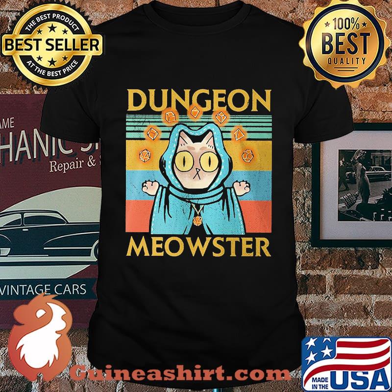 Cat witch dungeon meowster vintage retro shirt