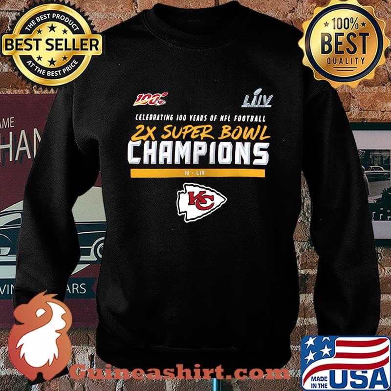 Celebrating 100 years of nfl football 2x super bowl champions kansas city chefs s Sweater