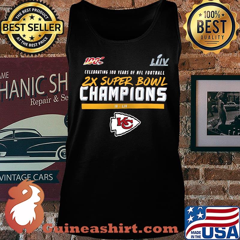 Celebrating 100 years of nfl football 2x super bowl champions kansas city chefs s Tank top