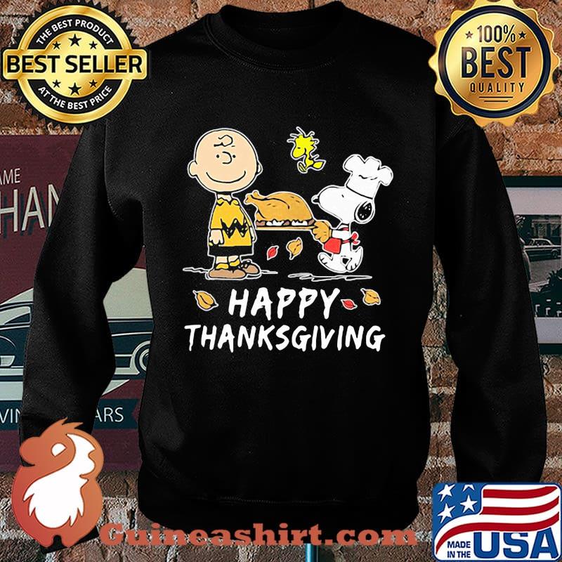 Charlie brown snoopy and woodstock happy thanksgiving s Sweater