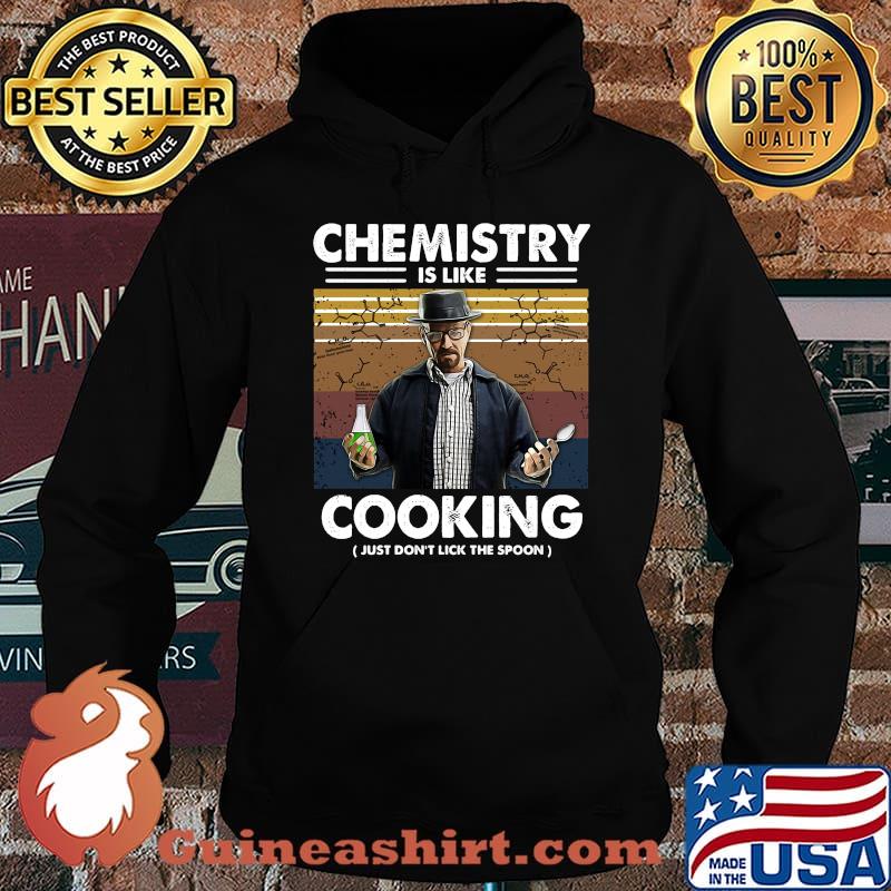 Chemistry is like cooking just don't lick the spoon vintage retro black s Hoodie