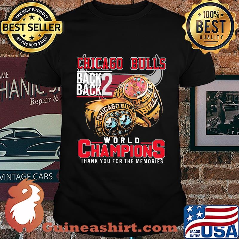 Chicago bulls back 2 back world champions thank you for the memories shirt