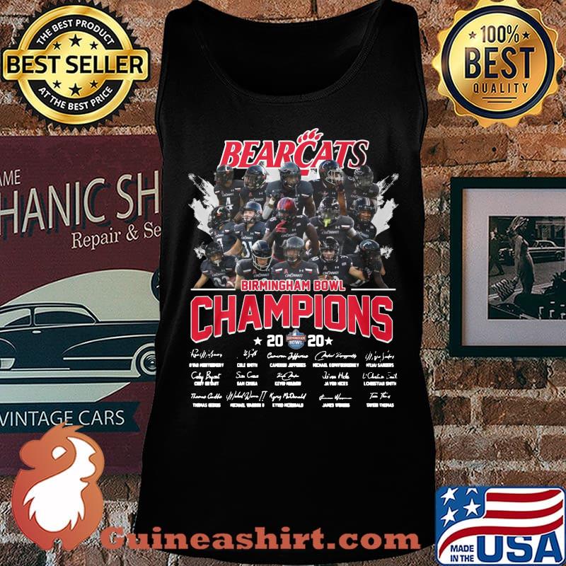 Cincinnati bearcats birmingham bowl champions signatures s Tank top
