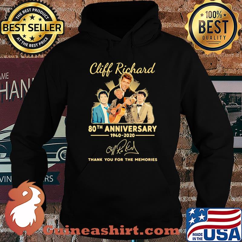 Cliff richard 80th anniversary 1940 2020 thank you for the memories signatures s Hoodie