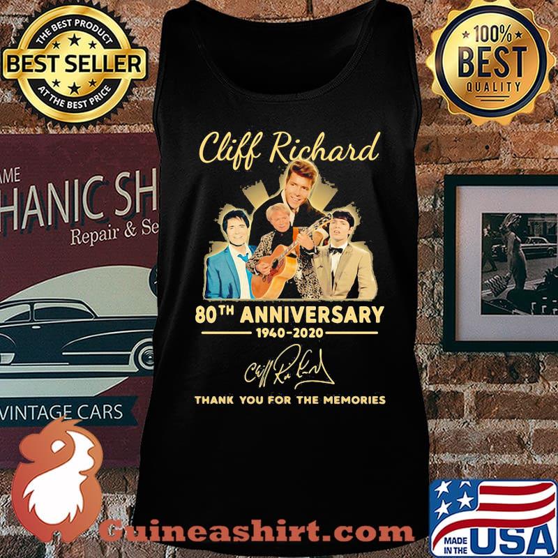 Cliff richard 80th anniversary 1940 2020 thank you for the memories signatures s Tank top