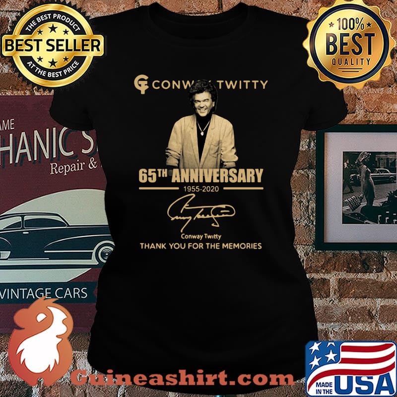 Conway twitty 65th anniversary 1955 2020 thank you for the memories signature s Laides tee