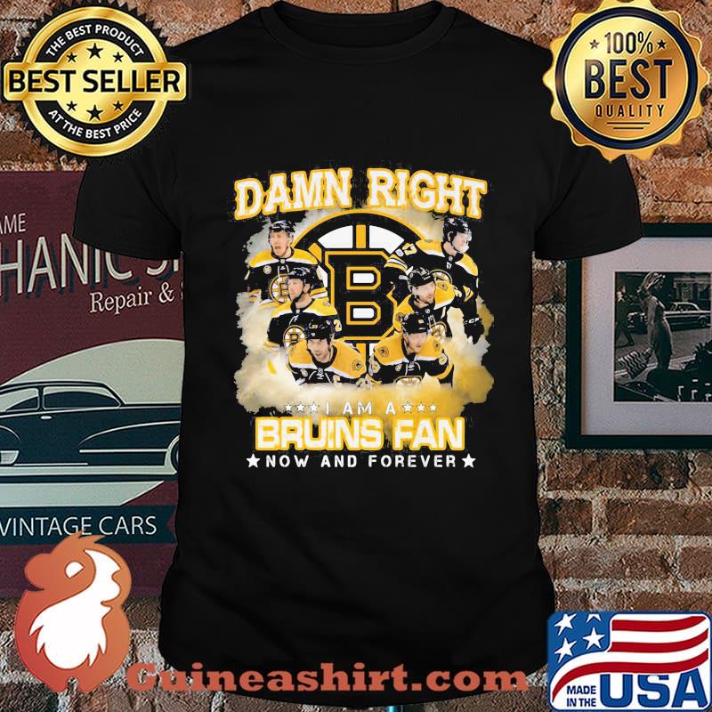 Damn right i am a boston bruins fan now and forever stars shirt