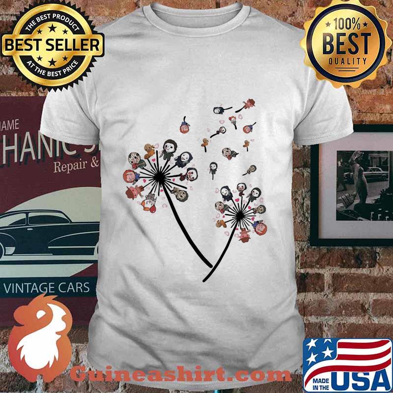 Dandelion flower horror characters shirt