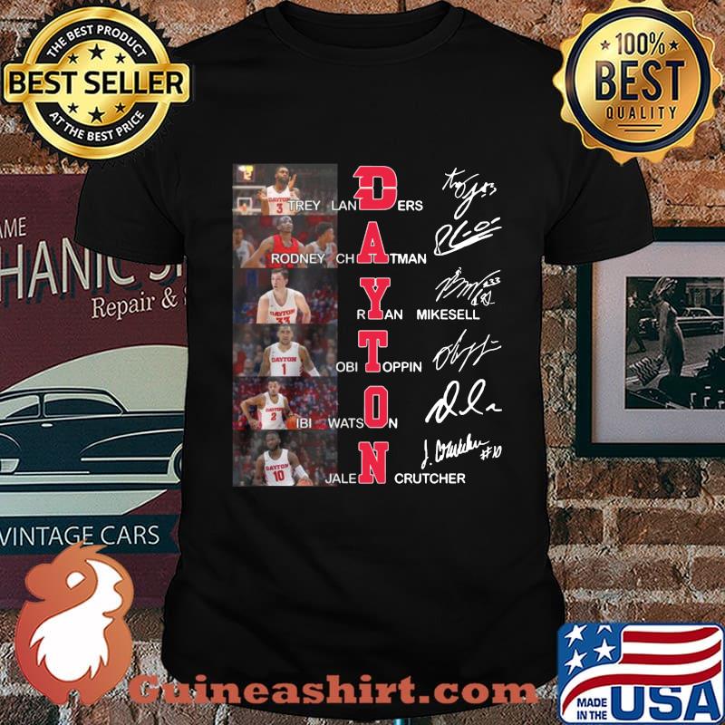 Dayton flyers basketball players signatures shirt