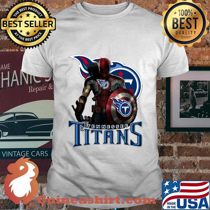 Deadpool tennessee titans logo shirt