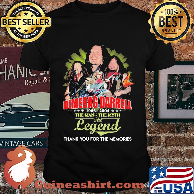 Dimebag darrell 1966 2004 the man the myth thank you for the memories shirt