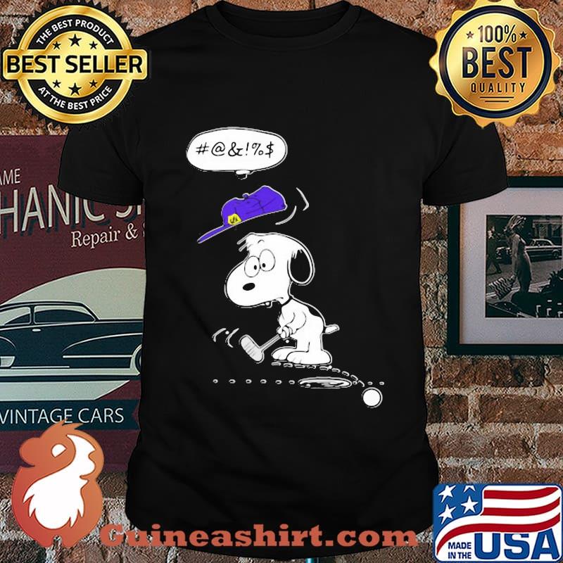 Disney snoopy playing golf shirt
