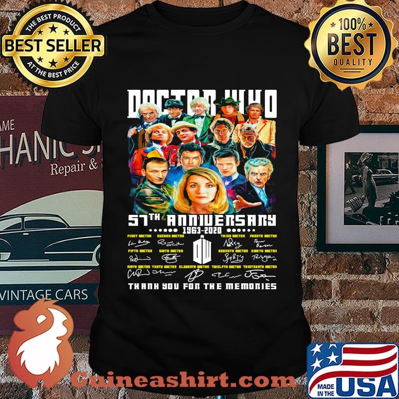 Doctor 57th anniversary 1963 2020 thank you for the memories signatures shirt