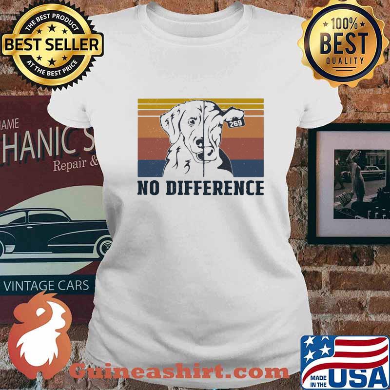 Dog and cow no difference vintage retro s Ladies tee