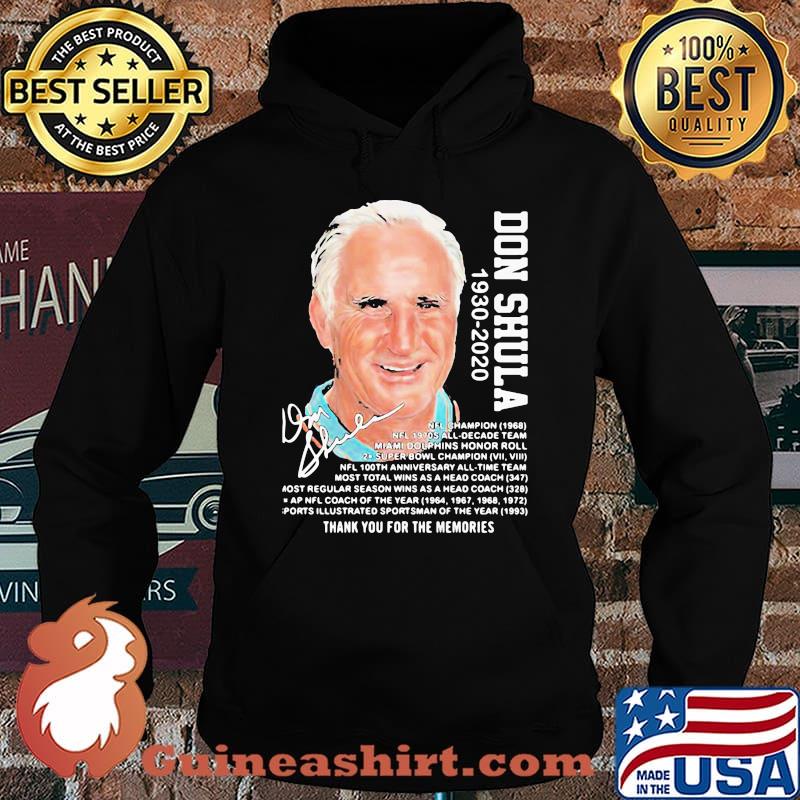 Don shula 1930 2020 thank you for the memories signature s Hoodie