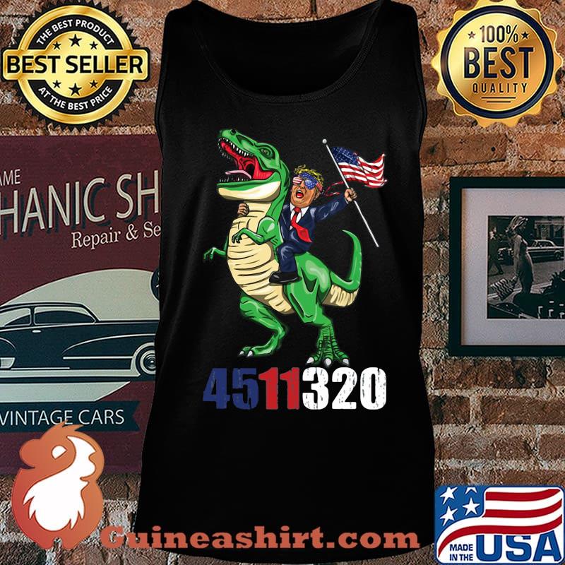Donald trump riding dinosaur american flag 4511320 s Tank top