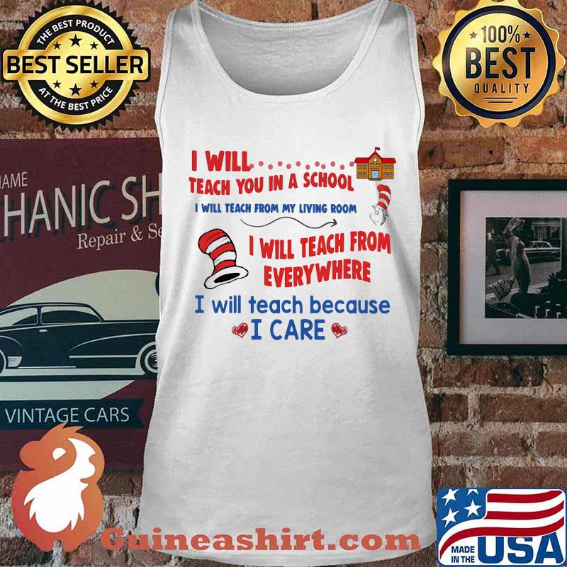 Dr seuss i will teach art here or there i will teach art everywhere s Tank top