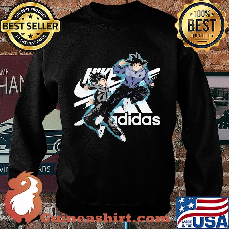 Dragon ball 7 songoku nike adidas logo s Sweater