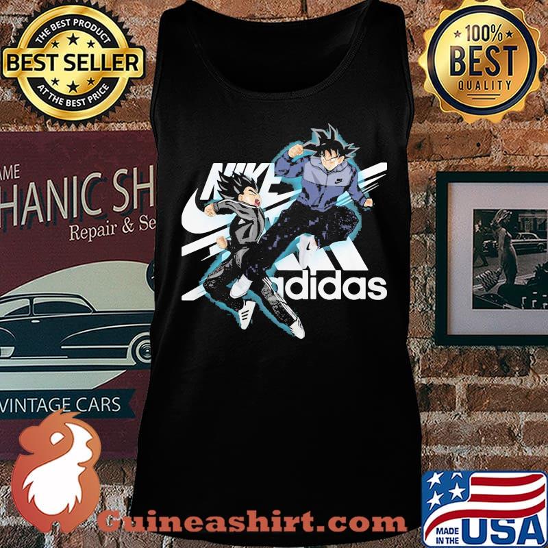 Dragon ball 7 songoku nike adidas logo s Tank top