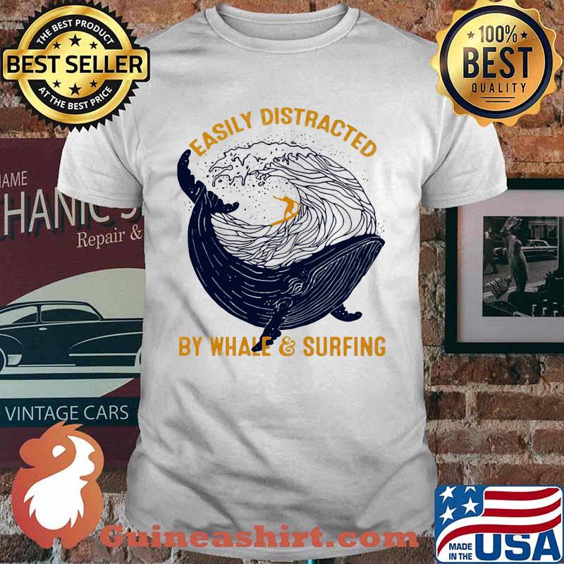 Easily distracted by whale and surfing shirt