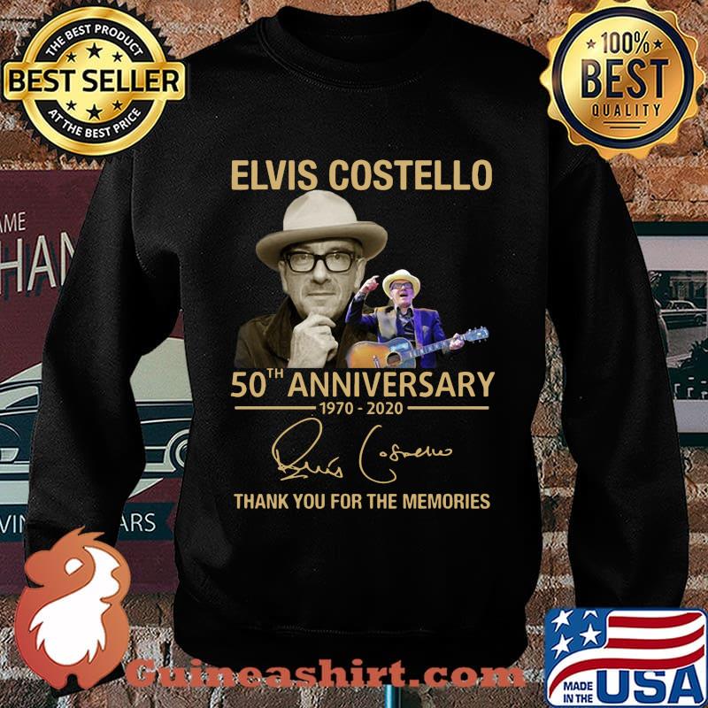 Elvis costello 50th anniversary 1970 2020 thank you for the memories signature s Sweater