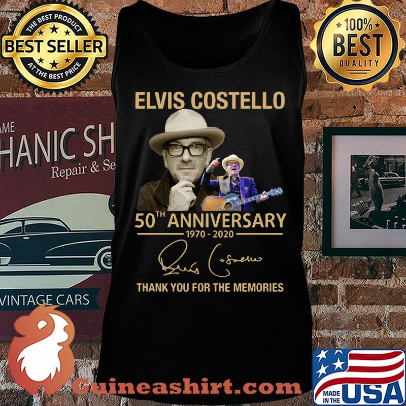 Elvis costello 50th anniversary 1970 2020 thank you for the memories signature s Tank top