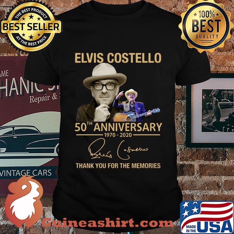 Elvis costello 50th anniversary 1970 2020 thank you for the memories signature shirt