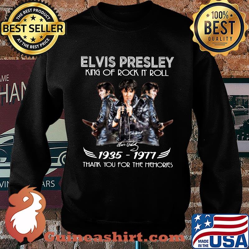 Elvis presley king of rock n roll 1935 1977 thank you for the memories signature s Sweater