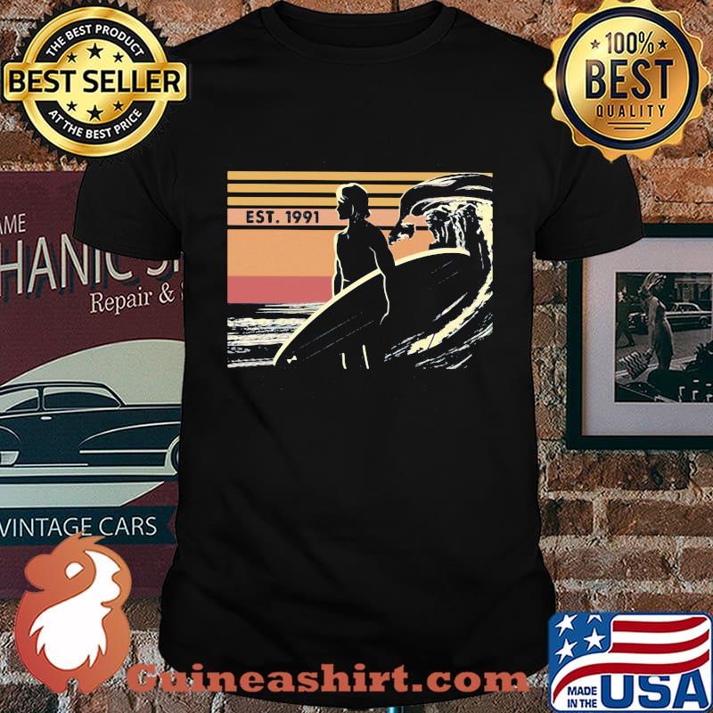 Est 1991 Surfing Vintage Retro Shirt