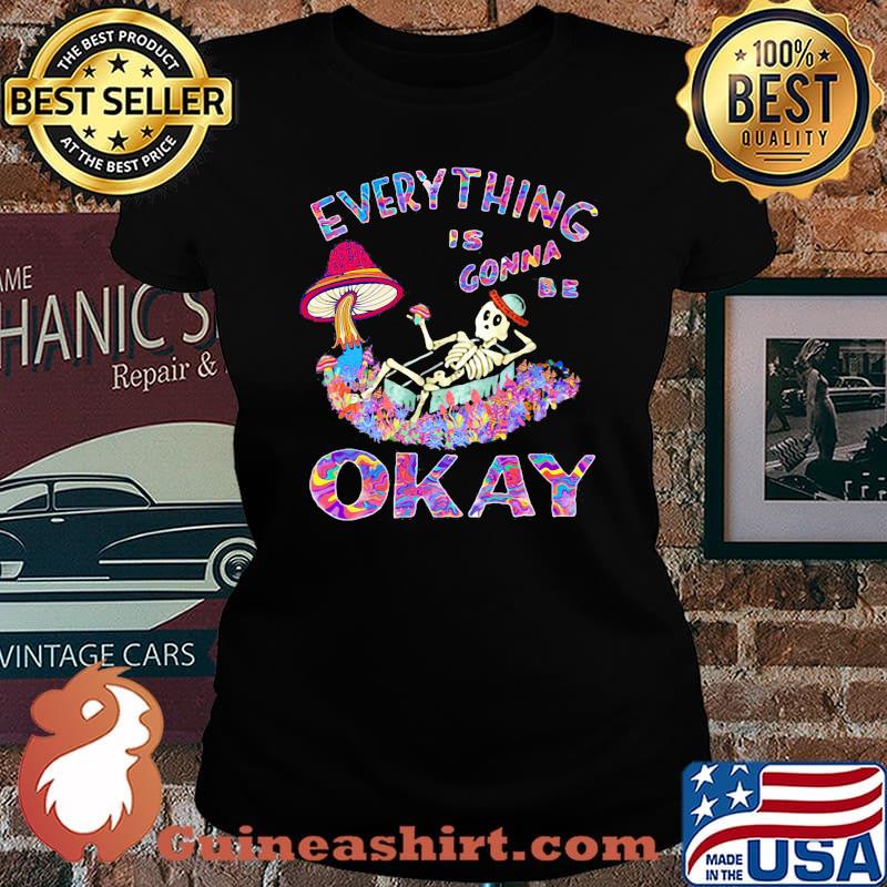 EVERYTHING IS GONNA BE OKAY MUSHROOM SKULL SHIRT Laides tee