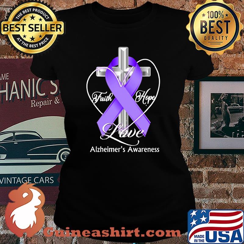 Faith hope love alzheimers awareness s Laides tee