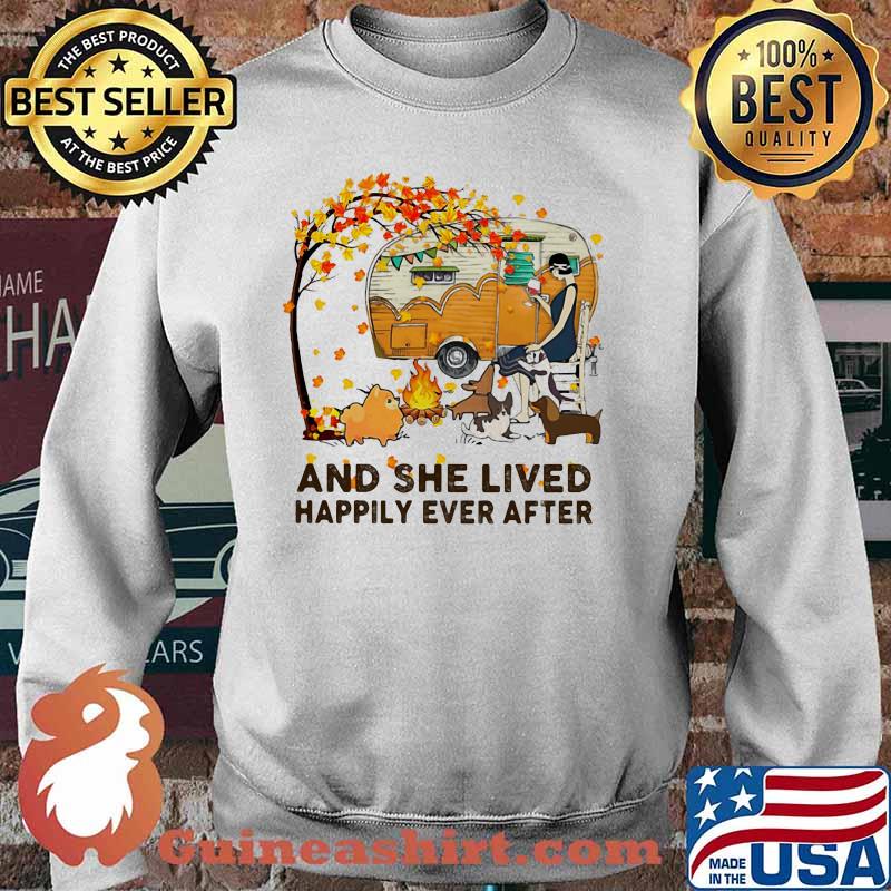 Fall Girl camping with dogs and she lived happily ever after s Sweater