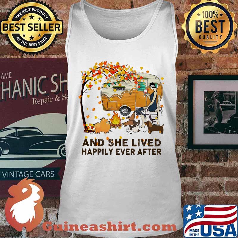 Fall Girl camping with dogs and she lived happily ever after s Tank top