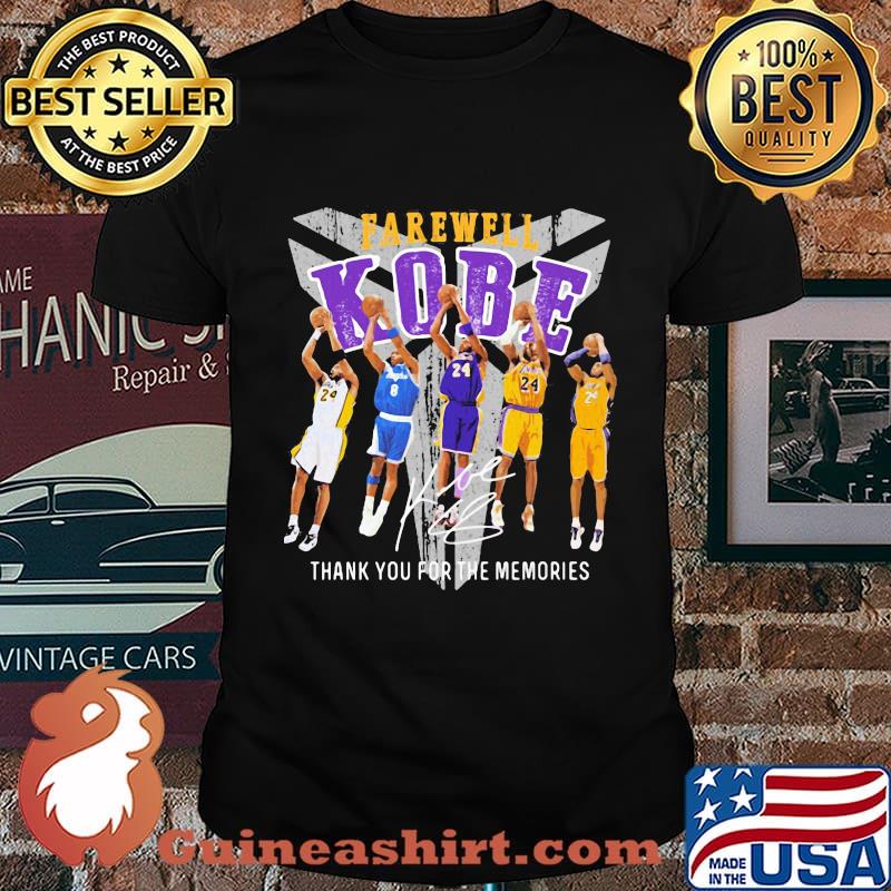 Farewell kobe bryant thank you for the memories signature shirt