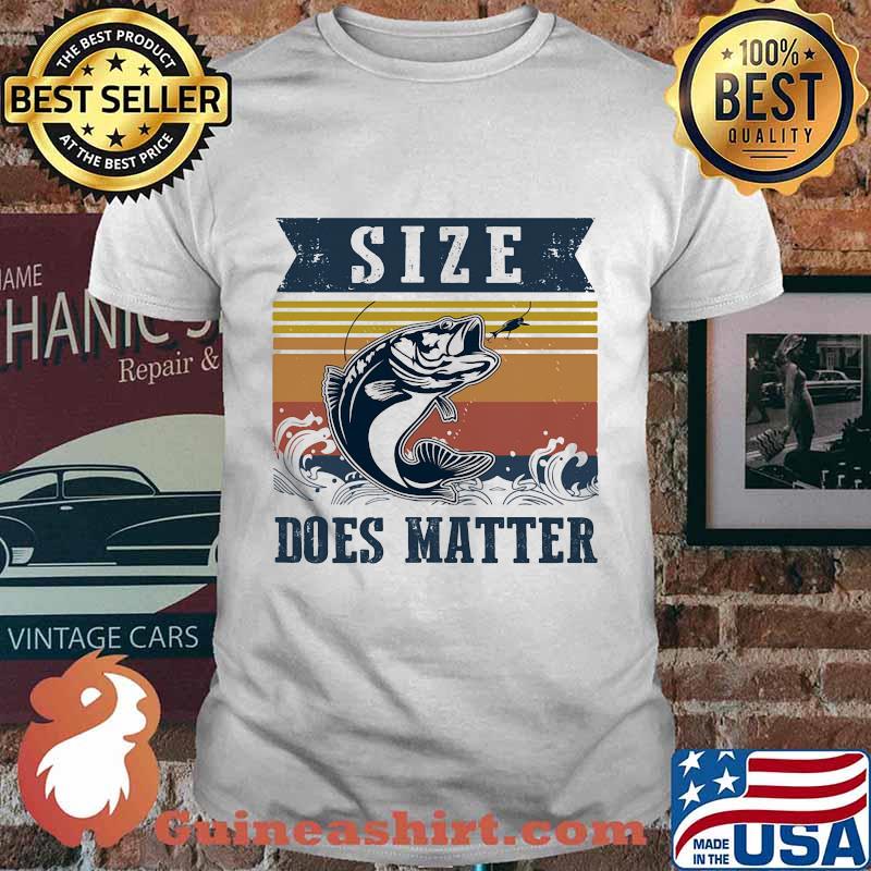 Fishing Size does matter vintage retro shirt