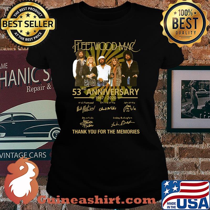 Fleet wood mac 53rd anniversary 1967 2020 thank you for the memories signatures s Laides tee
